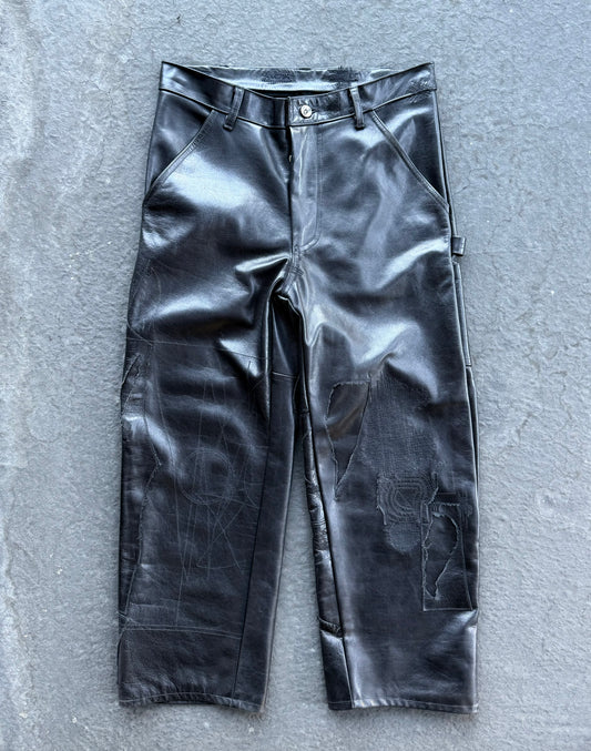 REPAIRED LEATHER CARPENTER PANTS