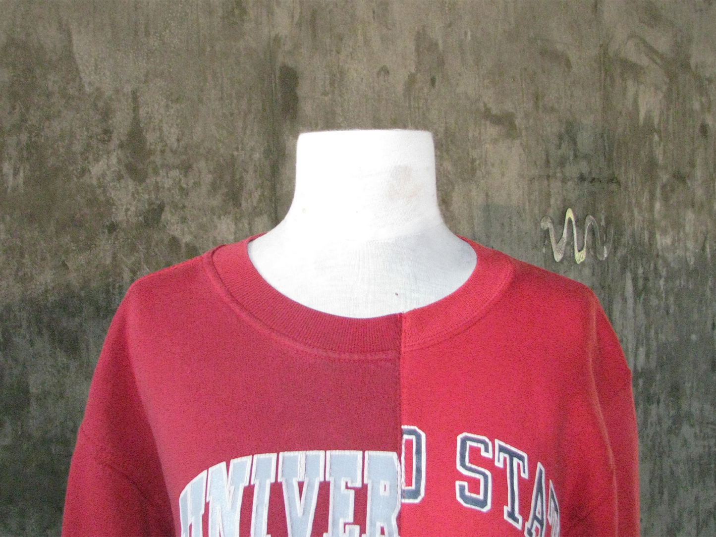 SPLIT VINTAGE VARSITY SWEATER